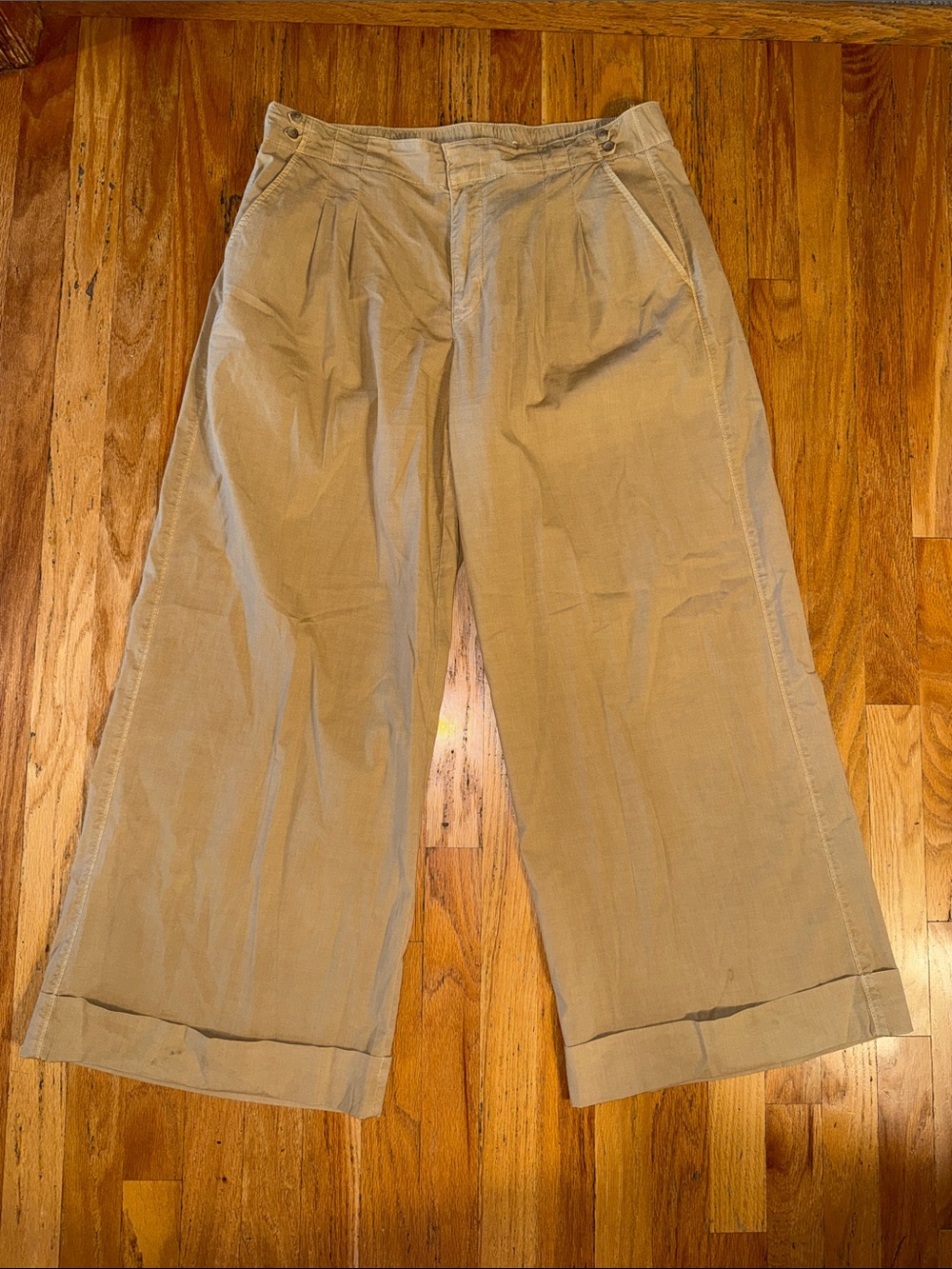 Wide Leg Khaki Pants - Women's Casual Trousers